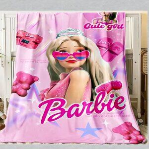 Barbie Small Throw blanket Measures 53 x 40 Inches